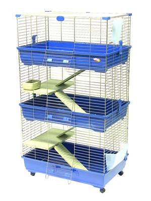 cages pour lapins et cobayes 3 niveaux