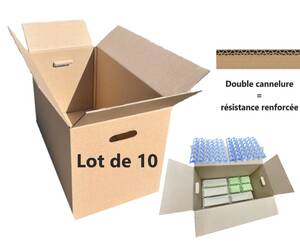 Caisse en carton pour le transport des alvéoles par lot de 10.
Peut contenir 12 alvéoles, soit 360 oeufs, en préservant le passage des mains dans l'encoche pour faciliter la prise en main lors du transport.

- Qualité: carton double cannelure pour assurer une résistance renforcée.
- Poignée semi-découpée

- 31 x 62 x 35(h) cm
- Poids: 0.7 kg / pièce