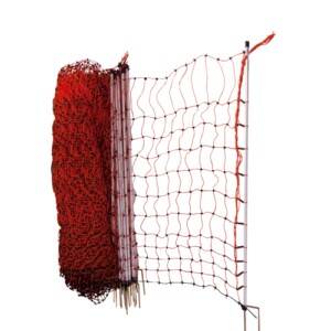 Filet Electrique Volailles double pointe
Couleur : Orange
Filet de 50 mètres
Hauteur 110 cm
14 piquets flexibles double pointe
12 lignes dont 11 électrifiées
Très haute conductivité
Lignes conducteurs tout inox 3 fils 0,20 mm
Livré avec un kit de réparation 

Pour électrifier les filets électriques, il faut un appareil puissant : prévoir au minimum 1 SEC10.000.